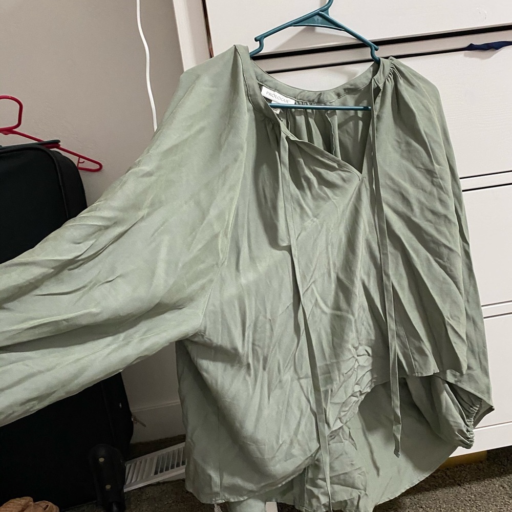 The softest green blouse